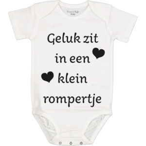 Romper Geluk zit in een klein rompertje. HB-Webshop.com is een onderdeel van HB-Creations Rijen en Tilburg.